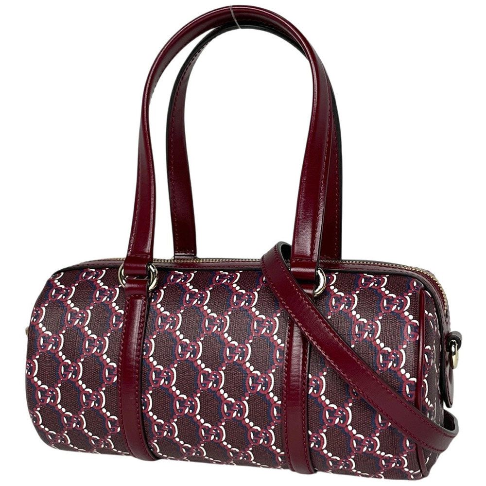 Gucci GG Shadow Black Handbag Canvas Red